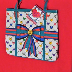 Brighton Love & Joy Holiday Tote Christmas Bag Canvas with Tag 